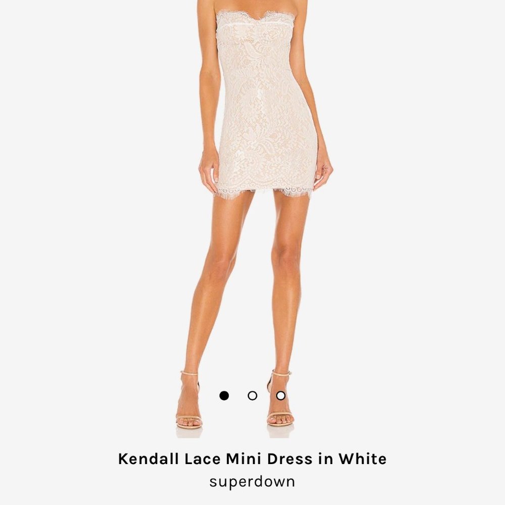 White Strapless Mini Dress